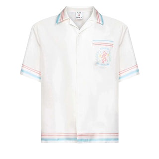 Casa Blanca Camicia bianca in seta Dance Joy M-SP26-SH-003-01