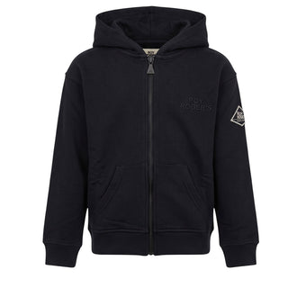 Roy Roger's Felpa Nera Con Zip E Cappuccio RZ497/0639 Per Bambino