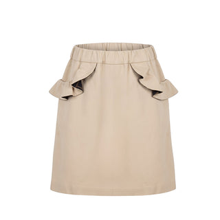 Fendi Gonna Beige In Gabardine Con Ruches JFE216-AS5Y-F1P2N Per Bambina