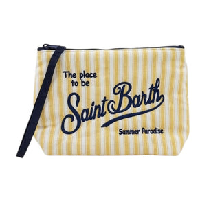 Mc2 Saint Barth Pochette Aline In Cotone A Righe Gialle ALI0046/03166L
