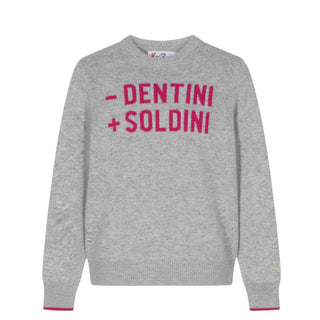 Mc2 Saint Barth Maglia grigia in misto lana con scritta jacquard PRC0001 00448E