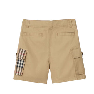 Burberry Bermuda Cargo Beige In Twill Per Bambino 8117176