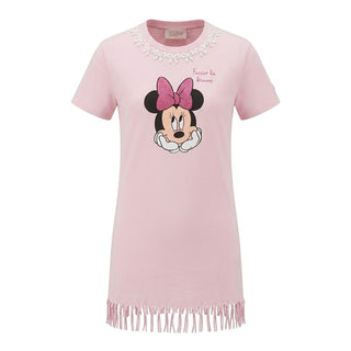 Mc2 Saint Barth Abito Copricostume Abbey Rosa In Jersey Con Minnie ABY0001/03915L Per Bambina