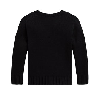 Polo Ralph Lauren Maglia Girocollo Nera Con Polo Bear 322B29194001 Per Bambino