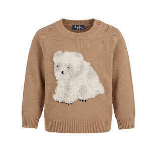 Il Gufo Maglia Girocollo Beige In Lana A23MA438EM220 Per Neonati