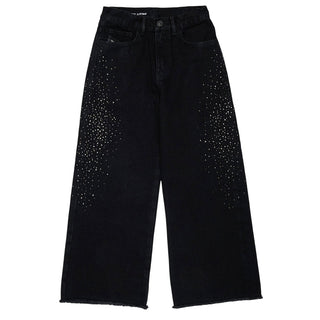 Diesel Jeans Relaxed Fit In Denim Nero J02925-KXBUB-K02 Per Bambina