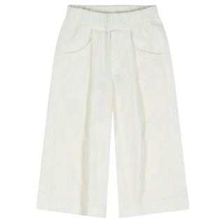 J.o Milano Pantaloni Bianchi In Velluto A Coste 2664N5-01J Per Bambina