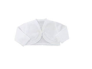 Ponto Por Ponto Cardigan Shrug 3/823 mit Knopf für Neugeborene