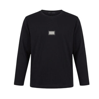 Daniele Alessandrini T-shirt Nera A Maniche Lunghe 1231M00338-N Per Bambino
