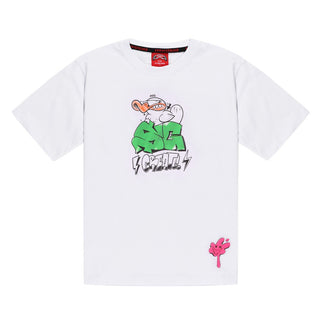 SPRAYGROUND T-shirt Girocollo Bianca In Cotone Con Stampa SPY1414WHT