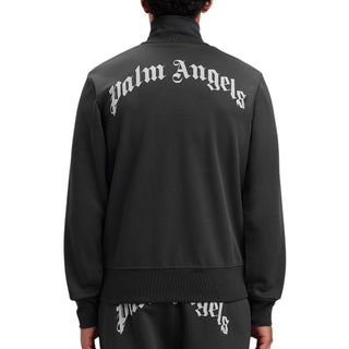 Palm Angels Felpa grigia Track con logo curved PMBD089F25FAB0020703