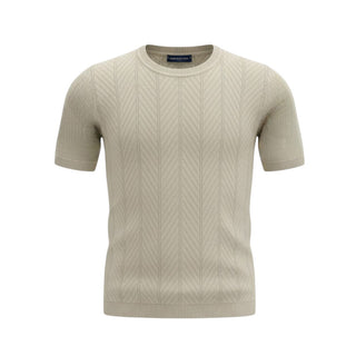 Emanuel Pris T-shirt In Filo Beige Da Bambino ETS3175RBG