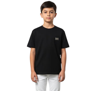Dolce & Gabbana T-shirt Girocollo Nera Con Logo L4GT7T-G7P1T Per Bambini