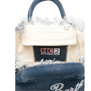 Mc2 Saint Barth Borsa Vanity In Denim Indigo Con Strass VANI001/07486L
