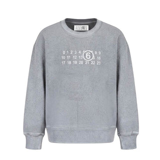MM6 Maison Margiela Felpa Girocollo In Cotone M61137-MM08Q-M6912 Per Bambini