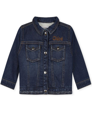Chloè Giubbino in denim da neonata C20322