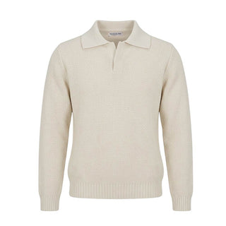 Emanuel Pris Maglia A Polo Beige In Misto Lana EMG7155-30B Per Bambino