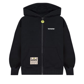 Barrow Felpa Nera Con Zip E Cappuccio S6BKJUZH149-110