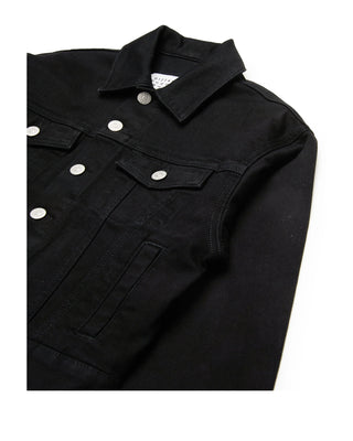 Maison Margiela Giubbino In Denim Con Logo Ricamato M60449-MM03