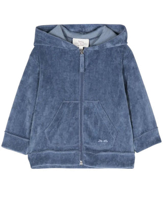 Teddy & Minou Felpa con zip e cappuccio in ciniglia I24GD013M0137