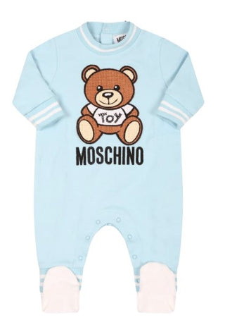 Moschino Onesie WITH DETACHABLE FEET MUY03X WITH CLIPS