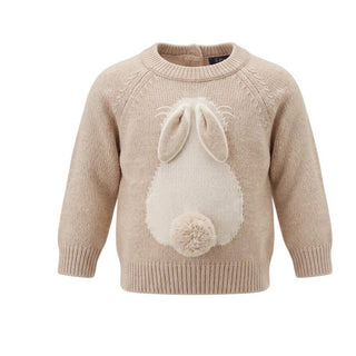 Il Gufo Maglia Girocollo In Lana Con Coniglietto A21MA375EM220 Per Neonati