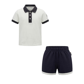 Moncler Completo Con Polo E Bermuda Per Neonato E19518812350-034