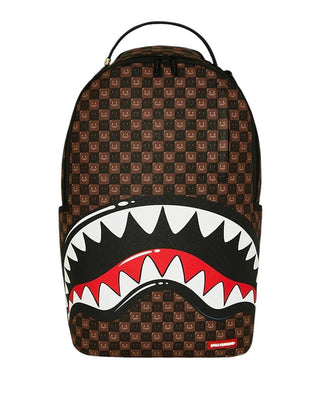 SPRAYGROUND Zaino SHARKS IN PARIS WTF BUBBLE BROWN CHECK 910B8634NSZ