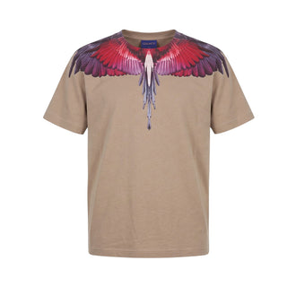 Marcelo Burlon T-shirt Color Sabbia Con Wings F6CMJBTH028-092 Per Bambini