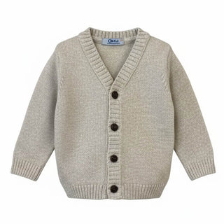 Dottor Kids Maglia Cardigan in misto lana con scollo a V DK14J