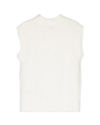 Aspesi Gilet avorio in misto lana F24007GLEM909