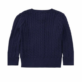 Polo Ralph Lauren Cardigan Blu A Trecce Per Neonati 310543047007