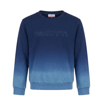 Cesare Paciotti Felpa Girocollo Blu In Cotone Per Bambino MFP6101BJ-V4