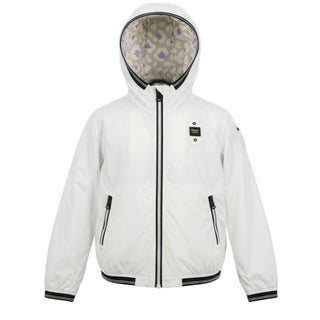 Blauer Giubbino Antivento In Nylon Da Bambina 22SBLGC11369