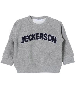 Jeckerson Felpa grigia girocollo con logo JN4309