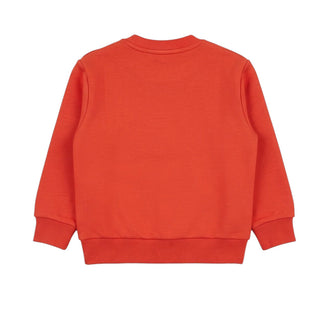 Dsquared2 Felpa Girocollo Arancione Con Stampa DQ3503-D0AJ6-DQ258 Per Neonato