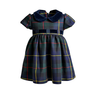 Arc-en-ciel Vestina tartan in lana da neonata 1125B