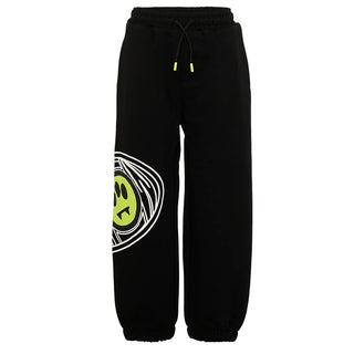 Barrow Pantaloni Jogger Neri Con Smile F6BKJUFP034-110 Per Bambini