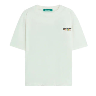 Barrow T-shirt Avorio A Maniche Corte Con Stampa S6BWUATH032-412