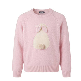 Il Gufo Maglia Girocollo In Lana Con Coniglietto A21MA375EM220B Per Bambini