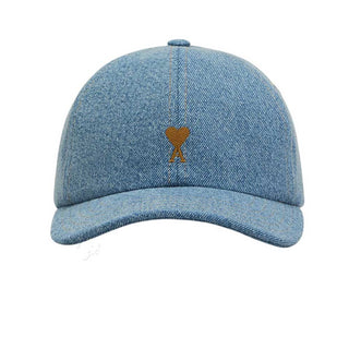 Amis Paris Cappelli Con La Visiera Ami De Coeur In Denim UCP264.DE0046/480
