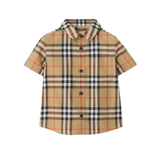 Burberry Camicia A Maniche Corte Con Check 8121244