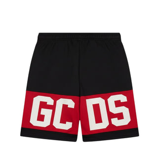 GCDS Bermuda Nero In Felpa Con Logo Z0UKQL589F004/999R