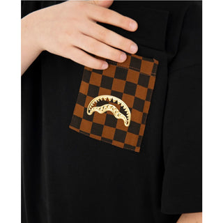 SPRAYGROUND T-shirt Nera Con Taschino SPY1494BLK Per Bambini