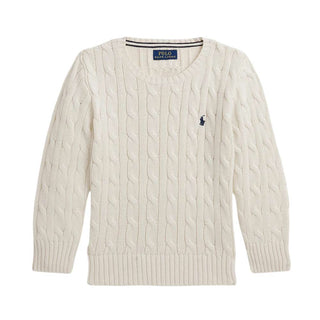 Polo Ralph Lauren Maglia Avorio A Trecce Per Bambini 322702674024