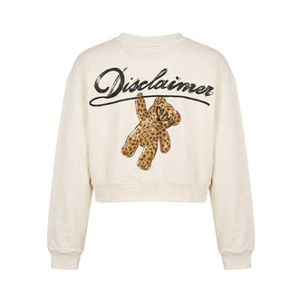 Disclaimer Felpa Cropped Avorio Con Stampa 26IDK59221A Per Bambina