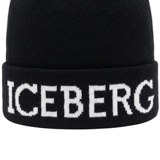 Iceberg Cappello Nero In Misto Lana CAICE7301B-V3 Per Bambini