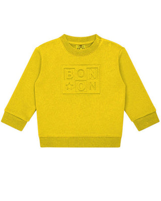 Bonton Felpa gialla in cotone con logo MJB130015AU203