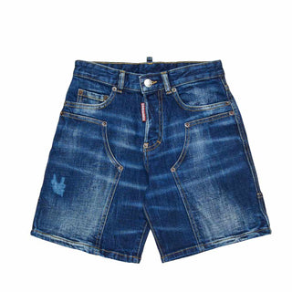 Dsquared2 Bermuda In Denim Blu Scuro DQ3212-D0AFS-DQ01