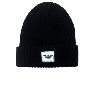 Emporio Armani Cappello nero a coste con logo GBN801-20192